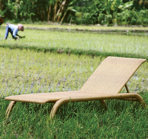 Lettino prendisole contemporaneo - Waikiki - Il Giardino di Legno - in PVC / in alluminio / con schienale regolabile