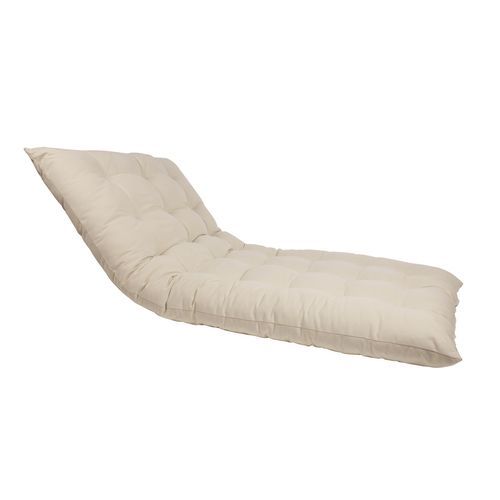 Lettino prendisole contemporaneo - Cinema d’été - Il Giardino di Legno - in tessuto / per uso contract / beige