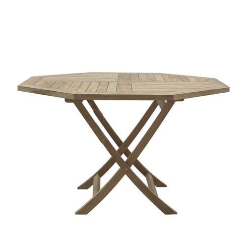 Tavolo da pranzo contemporaneo - Moon - Il Giardino di Legno - in teak / con supporto in teak / ottagonale