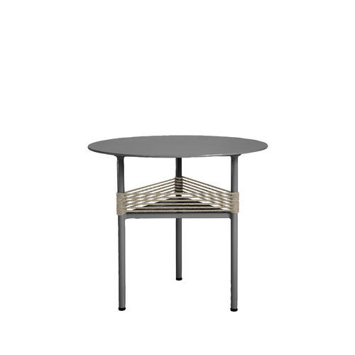 Tavolo d'appoggio contemporaneo - Antipodi - Il Giardino di Legno - in alluminio / con supporto in alluminio / rotondo