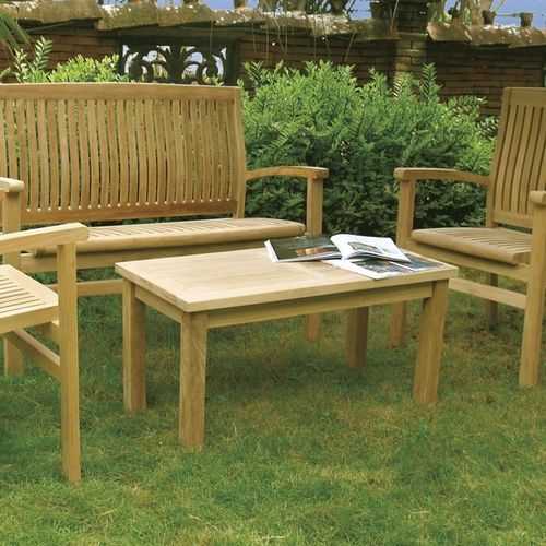 Tavolino basso classico - Dehors - Il Giardino di Legno - in teak / con supporto in teak / rettangolare
