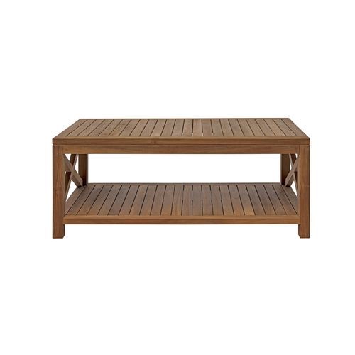 Tavolino basso contemporaneo - Venezia - Il Giardino di Legno - in teak / con supporto in teak / rettangolare