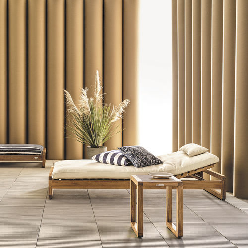 Tavolo d'appoggio contemporaneo - Dual - Il Giardino di Legno - in teak / con supporto in teak / quadrato