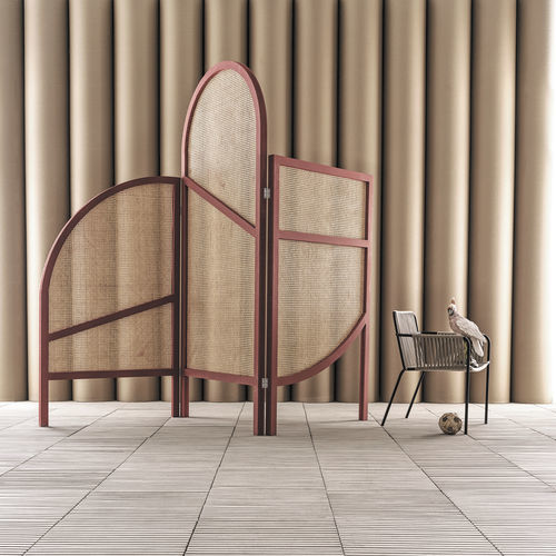 Paravento contemporaneo - JOES0879 - Il Giardino di Legno - in teak / in fibra naturale / contract