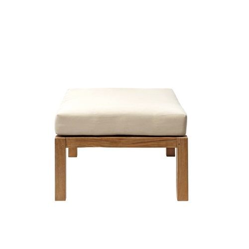 Ottomana contemporanea - Venezia - Il Giardino di Legno - in tessuto / in teak / quadrata