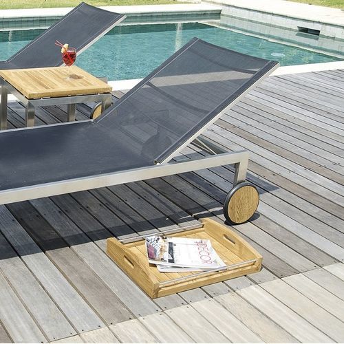 Vassoio di servizio in teak - Koko  - Il Giardino di Legno - per uso residenziale / per piscina