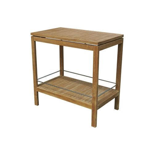 Consolle contemporanea - ACCT5802 - Il Giardino di Legno - in teak / con supporto in teak / rettangolare