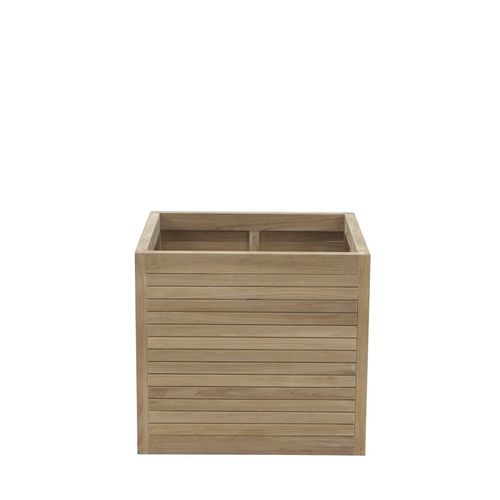 Vaso da giardino in teak - ACCP0825 - Il Giardino di Legno - da appoggio / quadrato / per uso residenziale