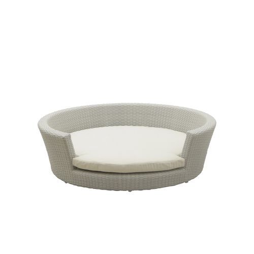 Letto per cane in tessuto - Lassie - Il Giardino di Legno - in rattan / beige / con cuscino rimovibile