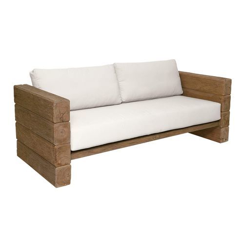 Divano contemporaneo - Stratos - Il Giardino di Legno - da esterno / in tessuto / con braccioli