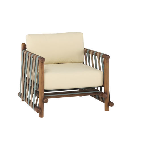 Poltrona relax contemporanea - LIGN02B6 - Il Giardino di Legno - in tessuto / in teak / in legno oliato