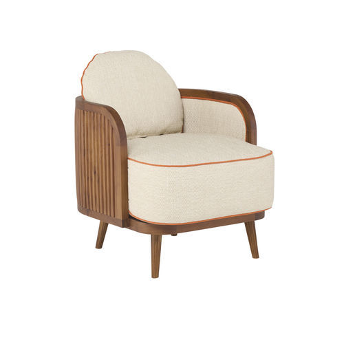 Poltrona design - GRIS03C1 - Il Giardino di Legno - in tessuto / in teak / imbottita