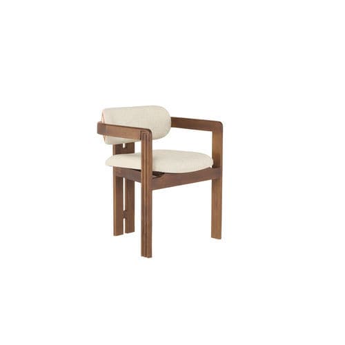 Sedia da pranzo contemporanea - GRIS03C2 - Il Giardino di Legno - da interno / in tessuto / con supporto in teak