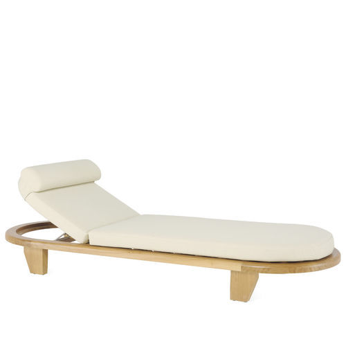 Lettino prendisole in stile - OUTL0580 - Il Giardino di Legno - in tessuto / in teak / 1 posto