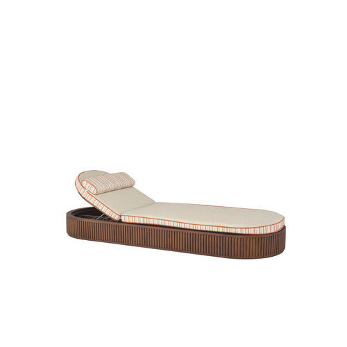 Lettino prendisole design - GRIS0582 - Il Giardino di Legno - in tessuto / in teak / contract