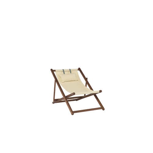 Sdraio contemporaneo - LIGN0581 - Il Giardino di Legno - in tessuto / in teak / da esterno