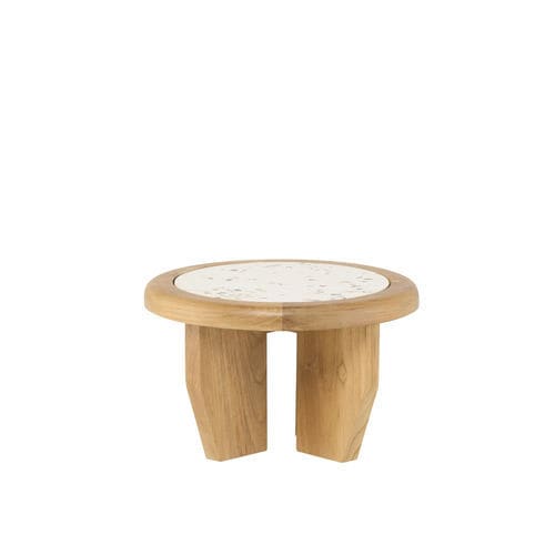 Tavolino basso contemporaneo - OUTL04J1 - Il Giardino di Legno - in teak / in composito / con supporto in teak