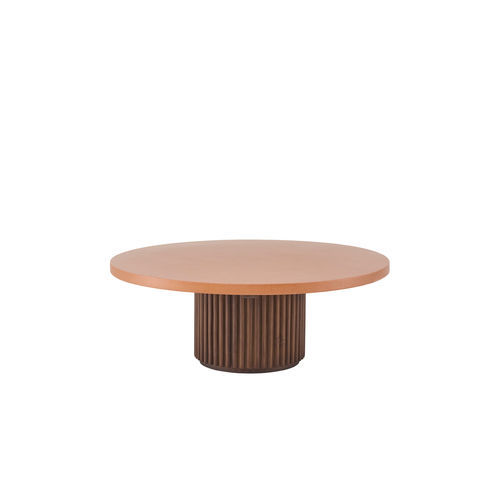 Tavolino basso design - GRIS04J4 - Il Giardino di Legno - in legno / con supporto in teak / rotondo