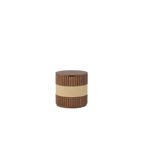 Tavolino basso design - GRIS04J6 - Il Giardino di Legno - in teak / con supporto in teak / rotondo