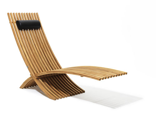Lettino prendisole contemporaneo - NOZIB - Skargaarden - in teak / da giardino