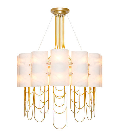 Lampadario contemporaneo - NIAGARA - Ginger & Jagger - in tessuto / in marmo / contract