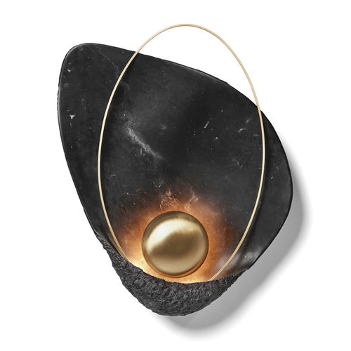 Applique contemporanea - PEARL - Ginger & Jagger - da interno / in metallo / in ottone lucidato