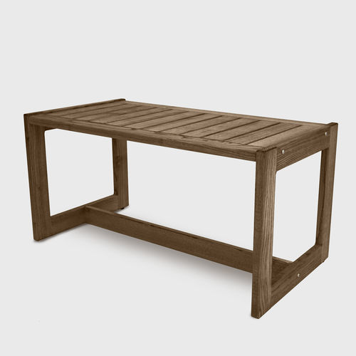 Tavolo d'appoggio contemporaneo - R80 - PALMAR arredi - in frassino / con supporto in legno / rettangolare