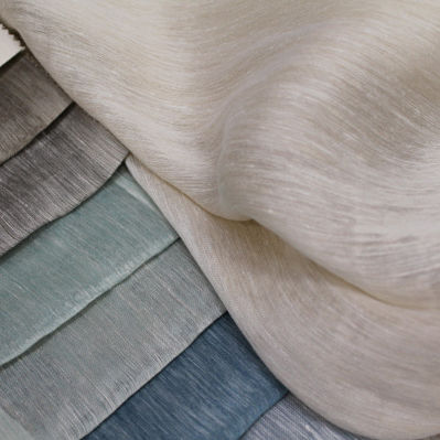 Tessuto per tende - LINO SAINT TROPEZ - Foresti Home Collection Group srl - a tinta unita / in poliestere / in lino