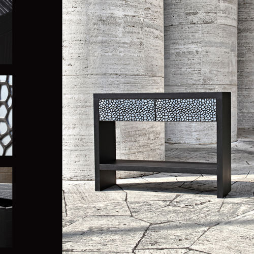 Consolle contemporanea - FORESTI - Foresti Home Collection Group srl - in legno / in pelle / rettangolare