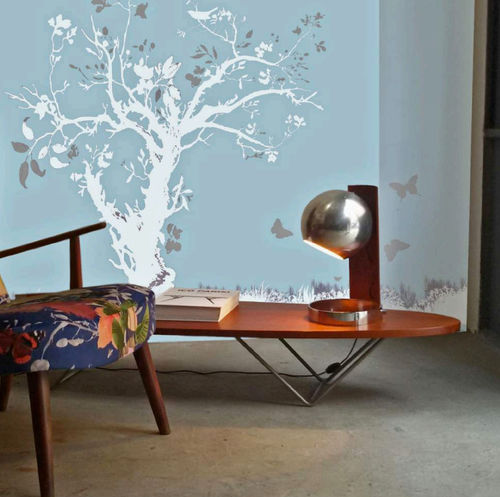 Carta da parati contemporanea - RIVA AL LAGO - Foresti Home Collection Group srl - in vinile / con motivi naturali / grigia
