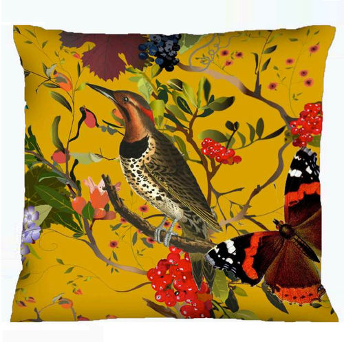 Cuscino per divano - WOODPECKER - Foresti Home Collection Group srl - quadrato / con animali / con motivi naturali