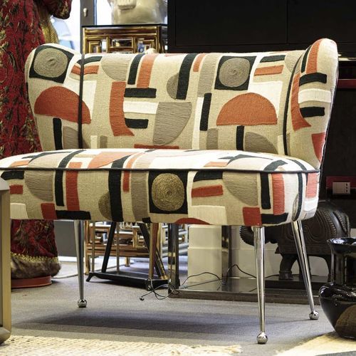 Tessuto da tappezzeria - CIRCLES   - Foresti Home Collection Group srl - con motivi geometrici / in poliestere / in cotone