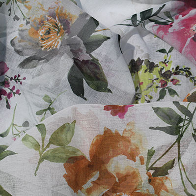Tessuto per tende - STAMPATO MANET - Foresti Home Collection Group srl - a fiori / in poliestere