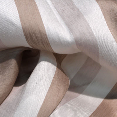Tessuto per tende - LINO MAGNOLIA FASCIATO - Foresti Home Collection Group srl - a righe / in poliestere / in lino