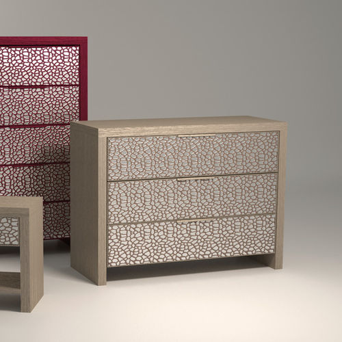 Cassettone contemporaneo - FORESTI - Foresti Home Collection Group srl - in legno / in pelle / 3 cassetti
