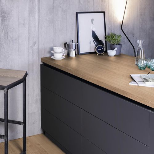 Pannello decorativo per interni - K2751 AE Oak Aviva Dew - Kaindl - per arredamento / ad alta resistenza / melaminico