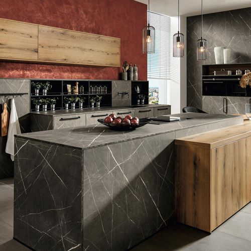 Pannello decorativo per porta - K5574 IR OAK EVOKE SUNSET - Kaindl - per interni / per arredamento / ad alta resistenza