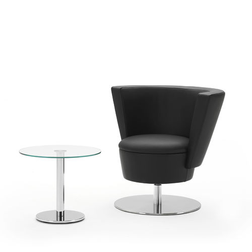 Poltrona di privacy - .ROSSI L LOUNGE-SESSEL - Spiegels - contemporanea / in cotone / in pelle