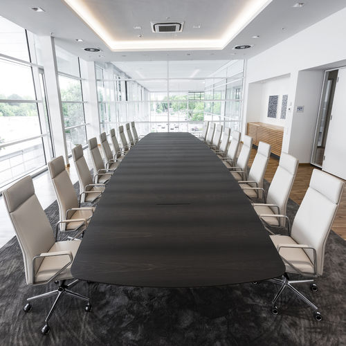 Tavolo da conferenza contemporaneo - .UNIT  - Spiegels - in legno / con supporto in MDF laccato / rettangolare