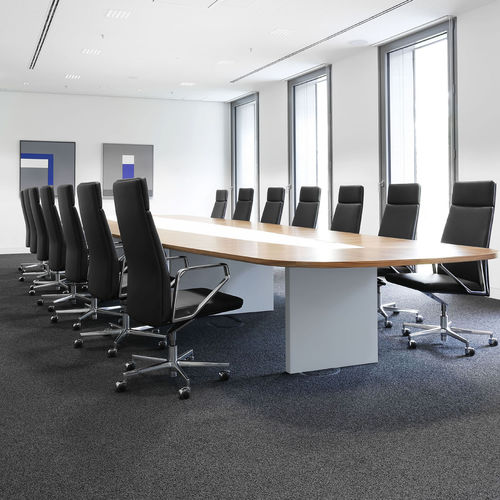 Tavolo da conferenza contemporaneo - .unit B - Spiegels - in legno / con supporto in MDF laccato / rettangolare
