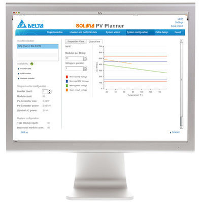 Software di progettazione - PLANNER - Delta Energy Systems - per impianto fotovoltaico