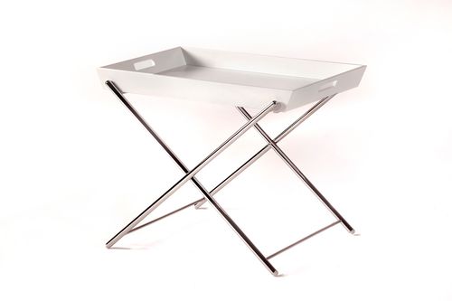 Tavolo d'appoggio contemporaneo - MIAMI - ADENTRO - in metallo / in rovere / in MDF