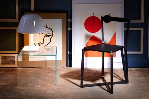 Tavolo d'appoggio contemporaneo - ZEN 2 : BROTHERS - ADENTRO - in vetro / in rovere / rettangolare