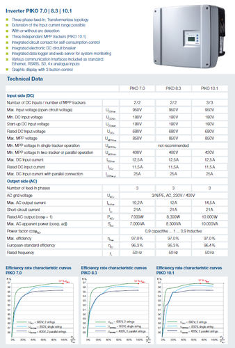 Inverter solare - PIKO : 7.0  - Kostal - di stringa / trifase / senza trasformatore