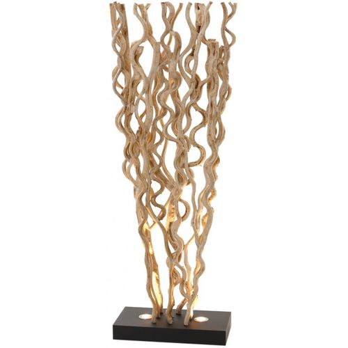 Lampada da terra - DELHI - FLAM ET LUCE LUMINAIRES - in metallo / in legno / design originale