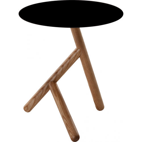 Tavolo d'appoggio contemporaneo - BASILE - FLAM ET LUCE LUMINAIRES - in legno / rotondo / per uso residenziale