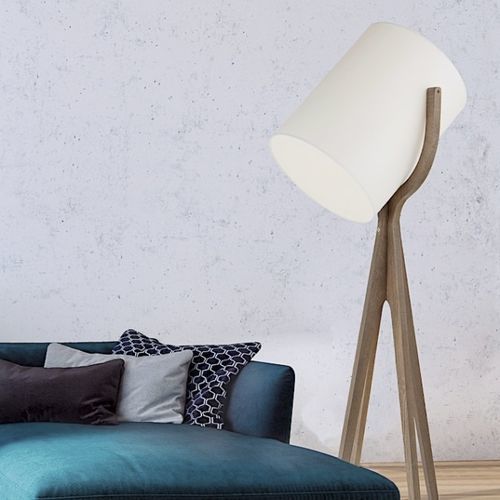Lampada da terra - LMP SHOOTING - FLAM ET LUCE LUMINAIRES - in legno / contemporanea / con cavo