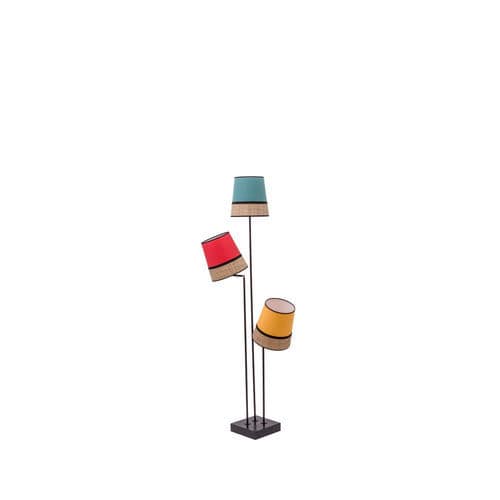 Lampada da pavimento - LMP JOY - FLAM ET LUCE LUMINAIRES - in metallo / in vetro / in tessuto