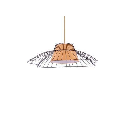 Lampada sospesa - CURVY - FLAM ET LUCE LUMINAIRES - in metallo / contemporanea / con cavo