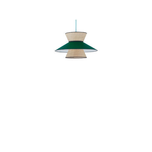 Lampada sospesa - LINDA - FLAM ET LUCE LUMINAIRES - in fibra naturale / contemporanea / con cavo